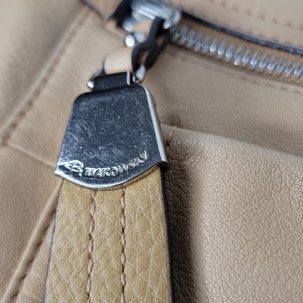 Tan B. Makowsky‎ Leather Satchel P21